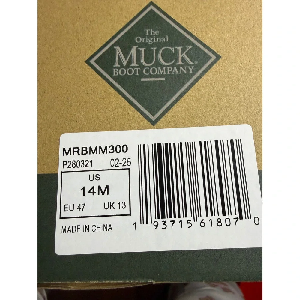 Muck Boot Company Harvester Mid Men Green Waterproof Utility Work Boots  sz 14